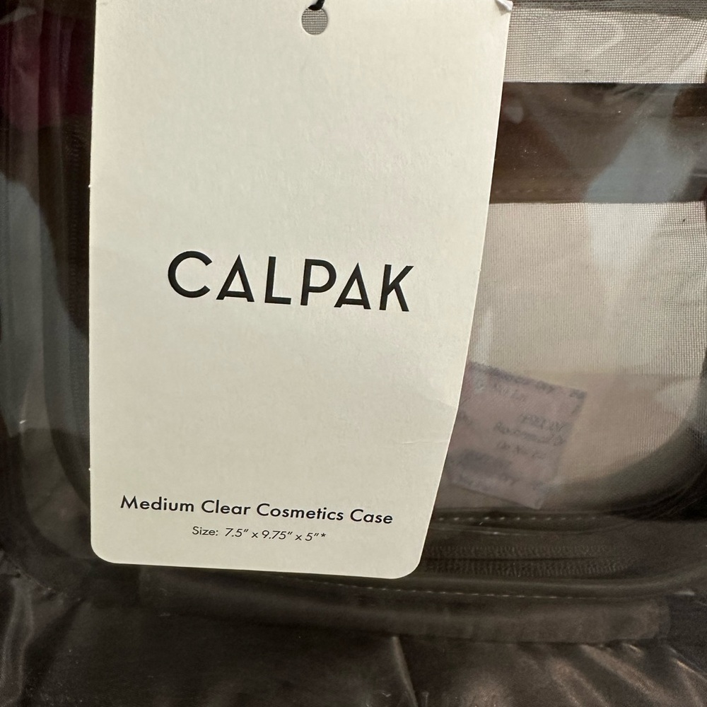 Calpak Medium Clear Cosmetics Case NWT Dark Grey - Picture 3 of 4